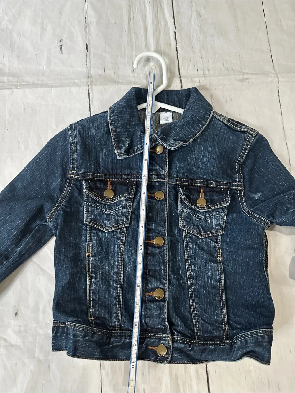 GAP Dark Blue distressed Denim Jean Jacket for Kids small